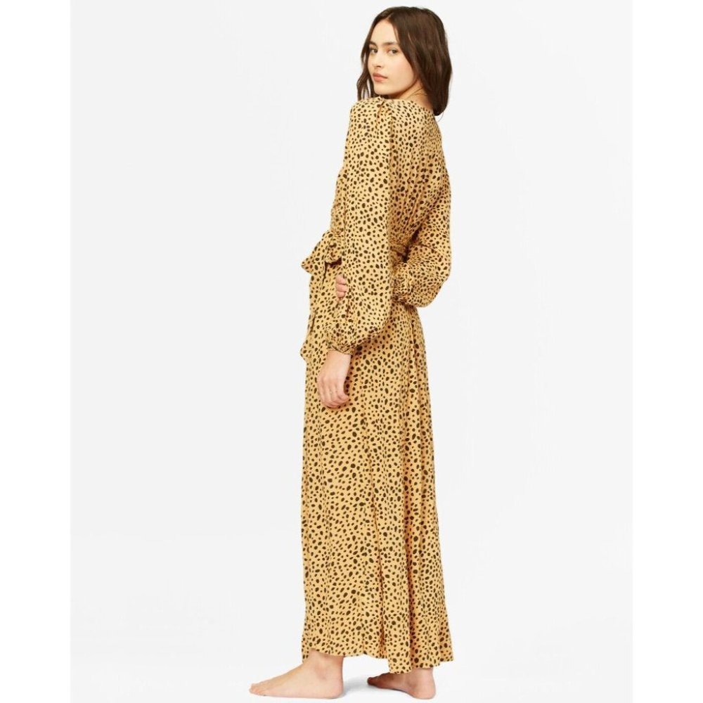 Billabong BNWT Nine Lives Wrap Maxi Dress Gold Dust Long Maxi Size XS - Picture 5 of 12